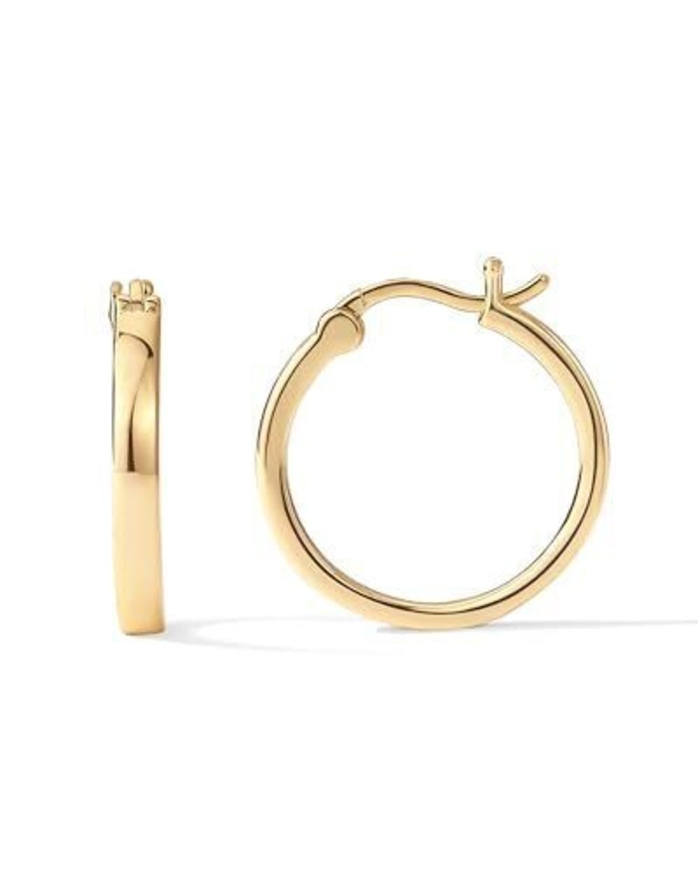 7258 18K Yellow Gold Vermeil 925 Sterling Silver Hoop Earrings